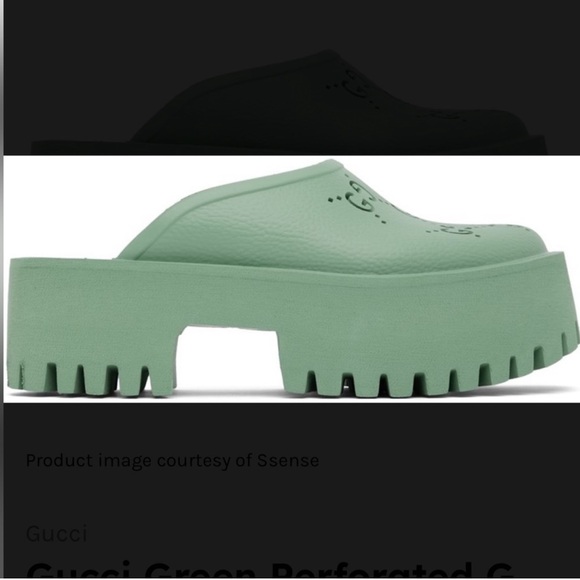 Women’s Gucci Clogs Size 8 Green - Picture 1 of 3